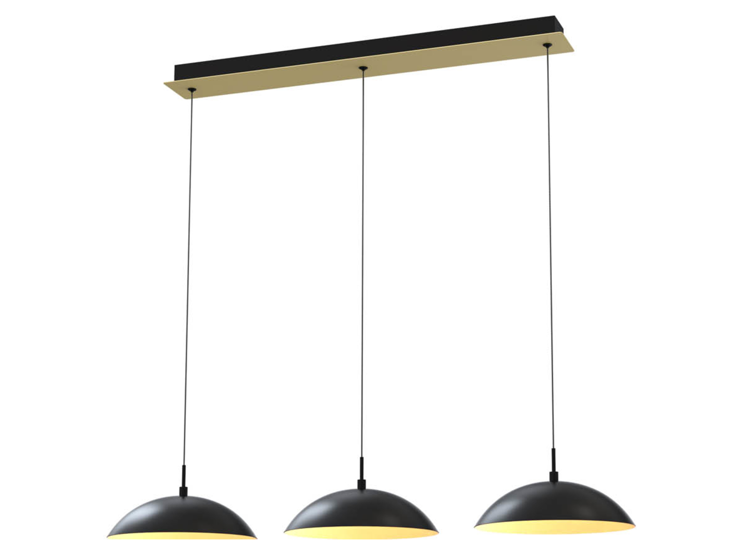 Lampa wisząca Rosskoff LED 3-punktowa ze ściemniaczem czarna