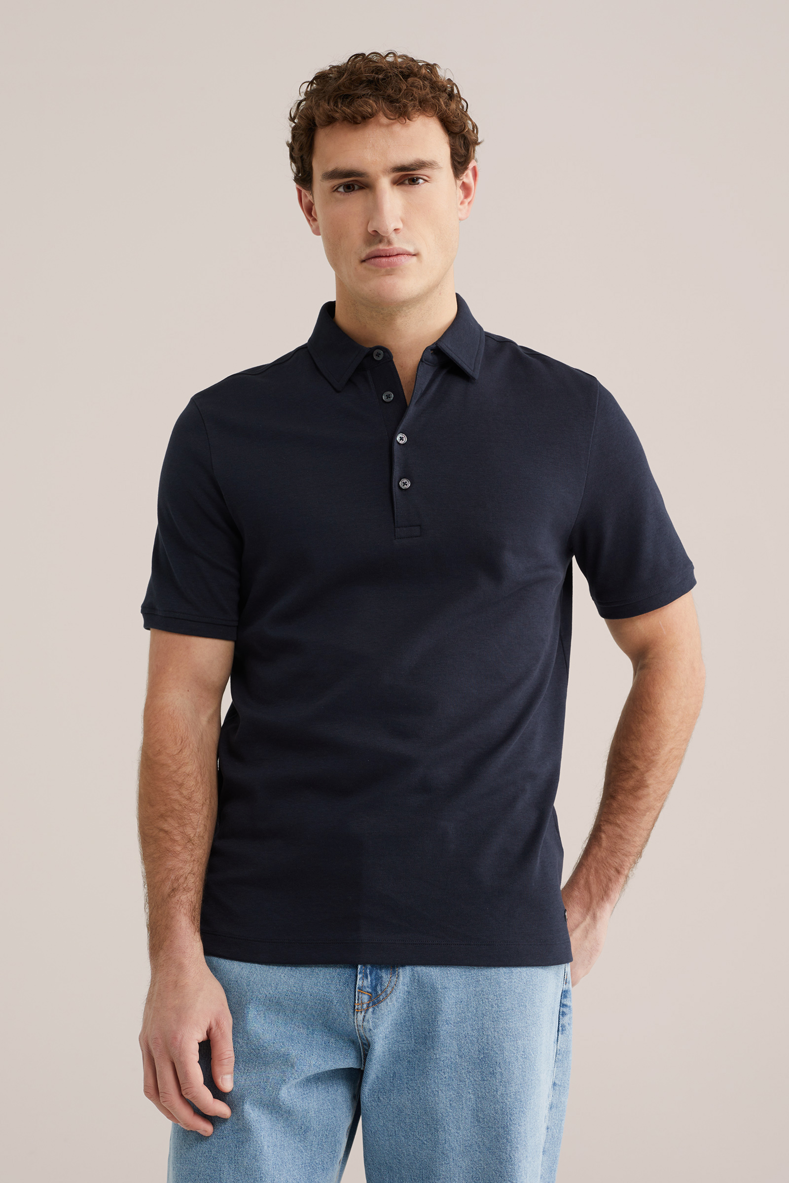 Heren slim fit polo