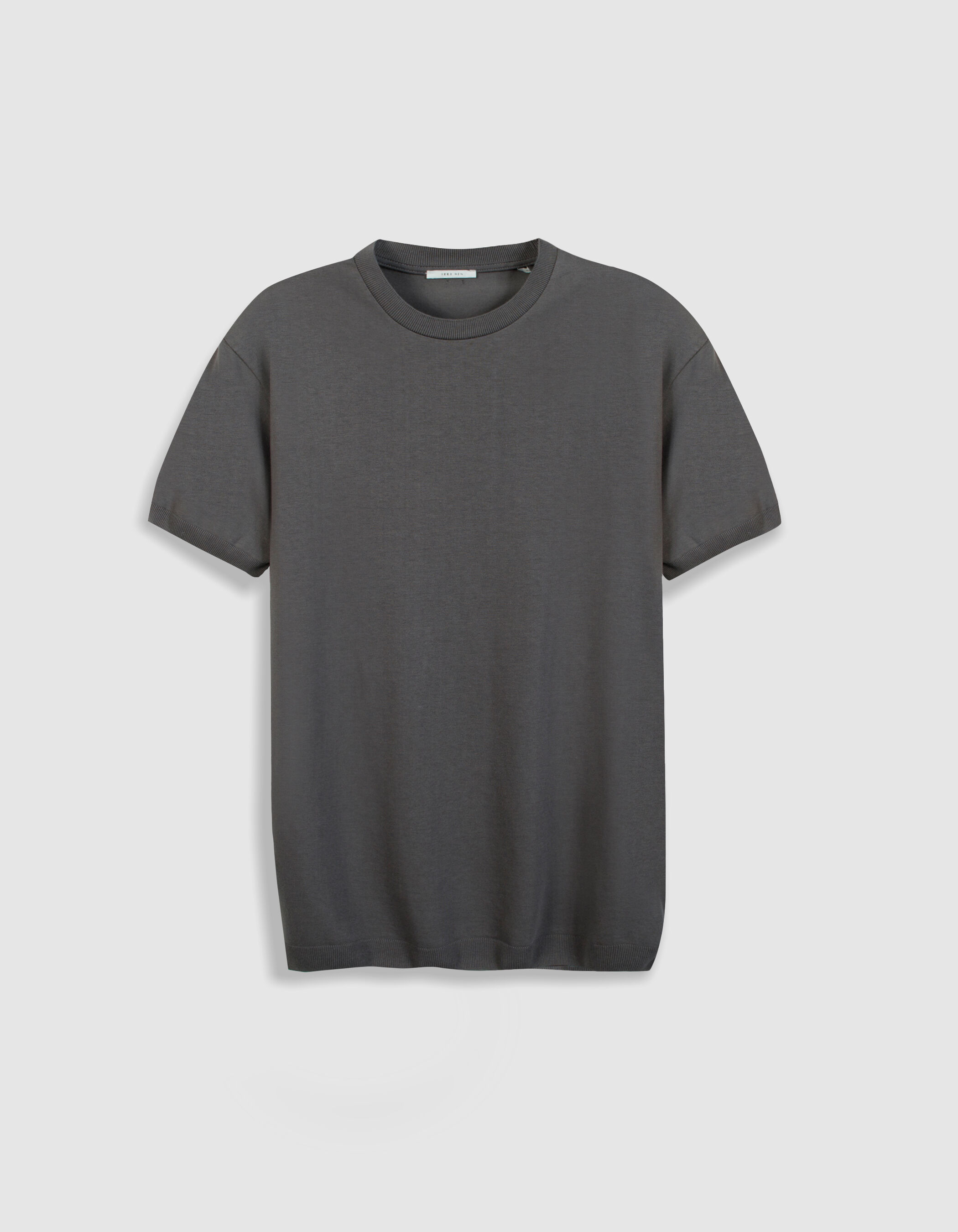 T-shirt col rond gris coton modal Homme