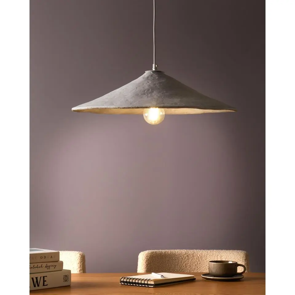 PORONGOS - Hanglamp - Gebroken wit - Papier-mach&eacute;