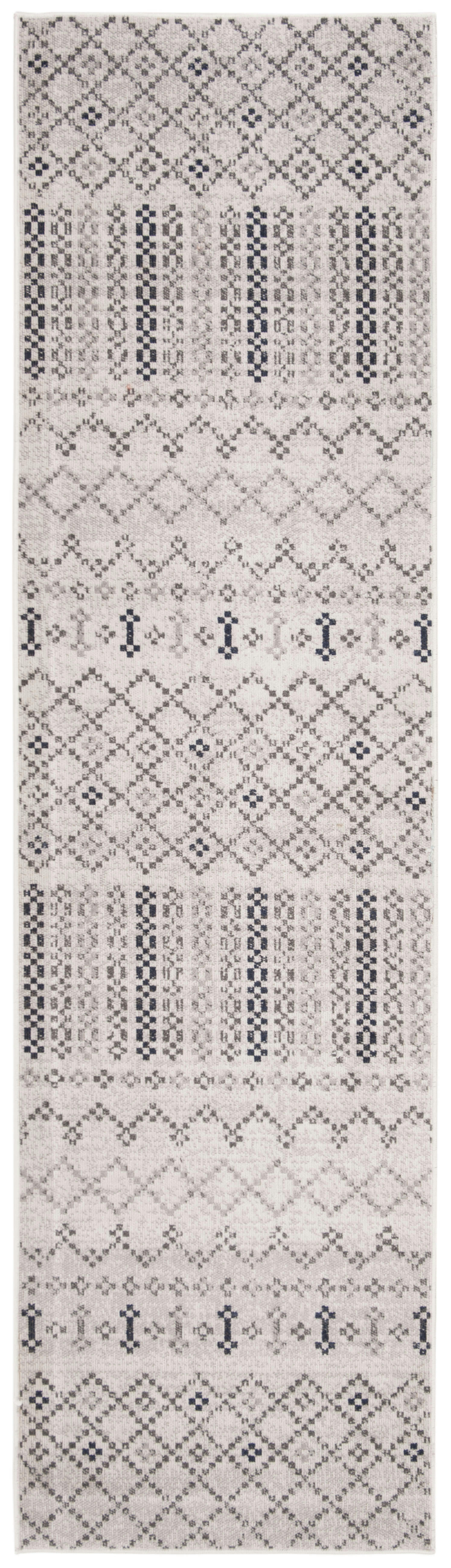 MONTAGE - Tapis interieur & exterieur en gris & gris charbon, 69 x 244 cm
