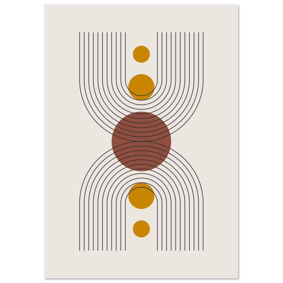 Artfulprints Boho – Centered shape  poster A4 21x29.7 cm