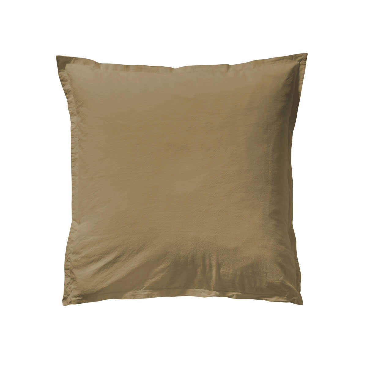 SOFT LINE - Taie d'oreiller en coton lavé ocre 65x65