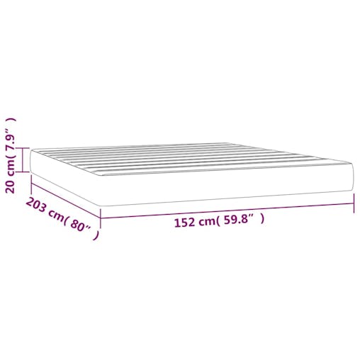 NNEVL Pocket Spring Bed Mattress Black 152x203x20 cm Queen Faux Leather