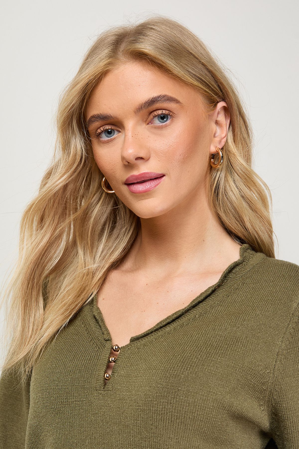 Oasis Soft Crochet Scallop Detail Jumper