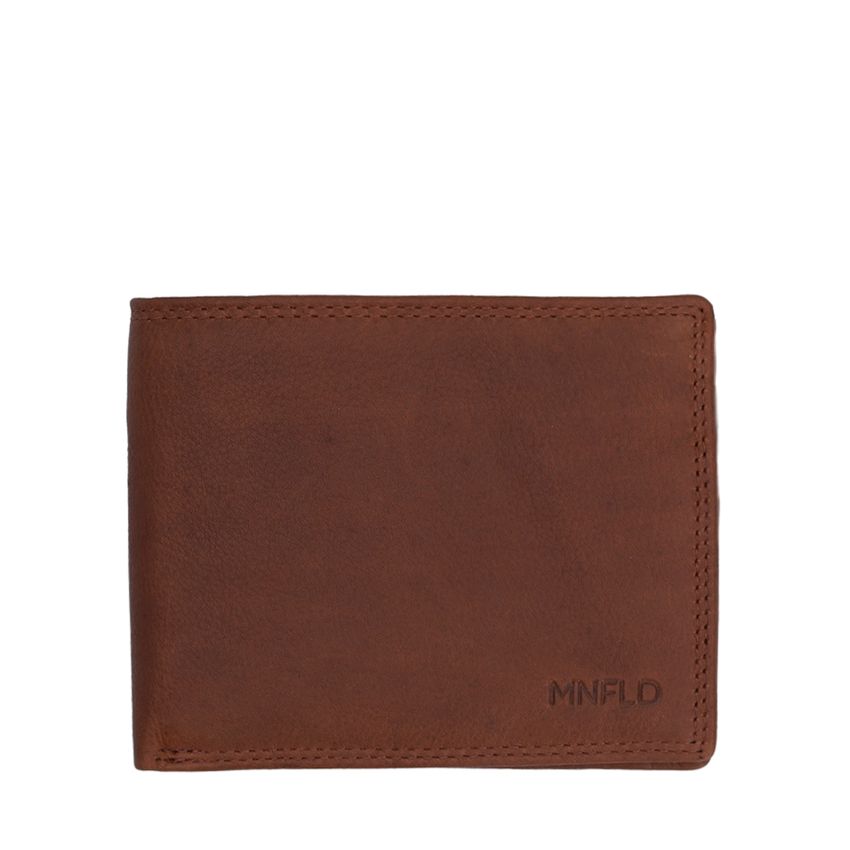 Manfield Cognac leren portemonnee
