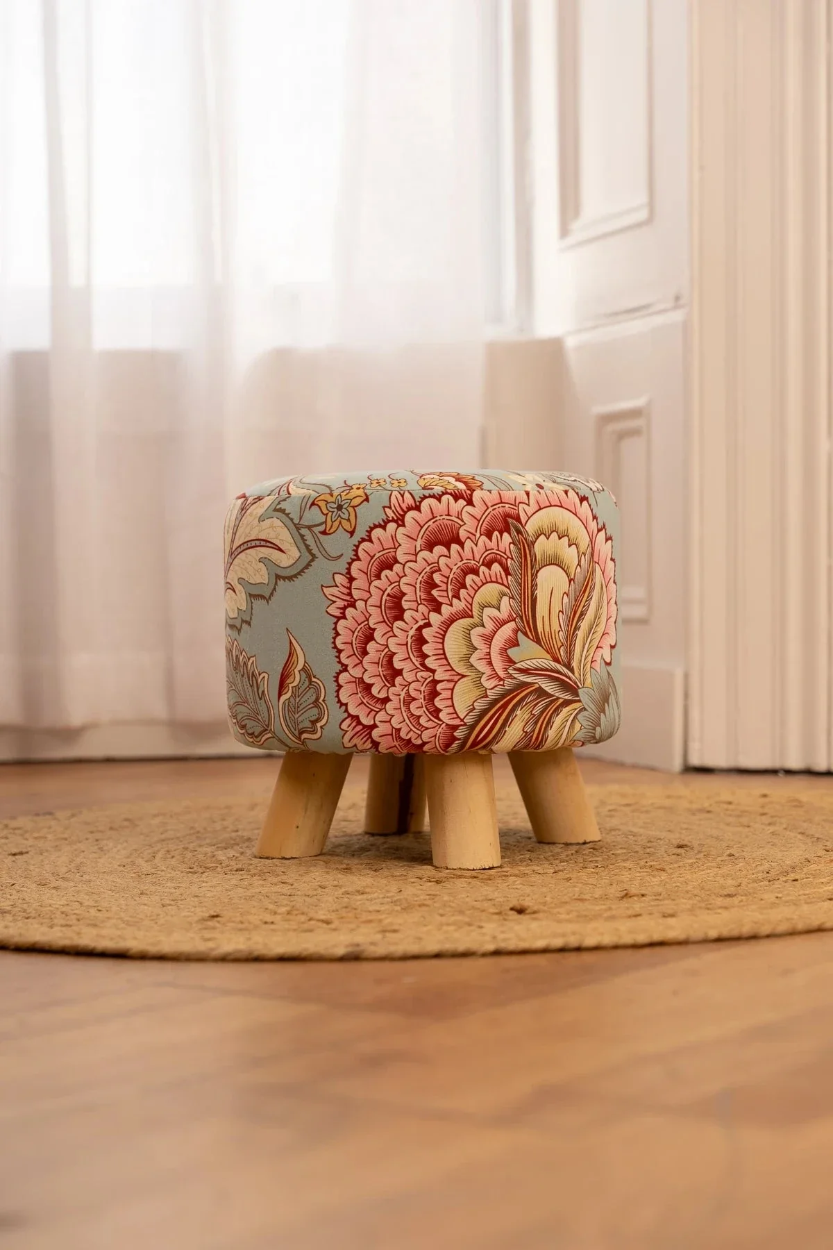 Vintage Floral Footstool