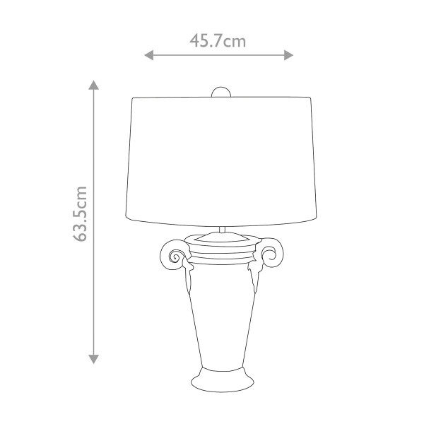 Lampa stołowa z abażurem czarno-złota-biała Gallier 1xE27x60WFlambeau