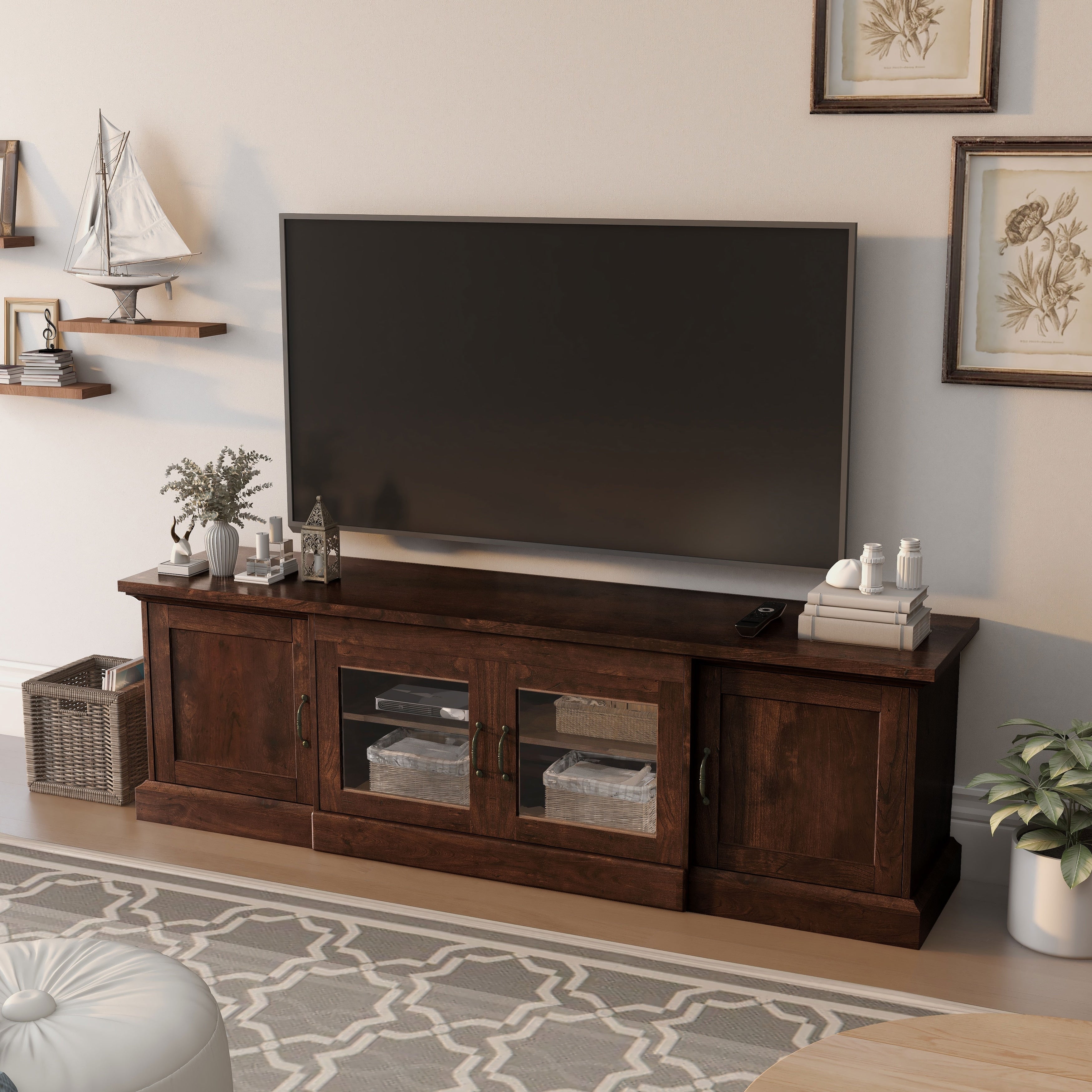 Bick Rustic 68-inch Multifunctional Storage TV Console by Furniture of America