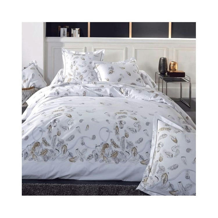 PLUMES - Taie d'oreiller plumes à imprimés plumes