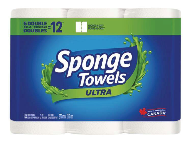 SpongeTowels Ultra Choose-A-Size Paper Towel, 2-ply, 6-pk