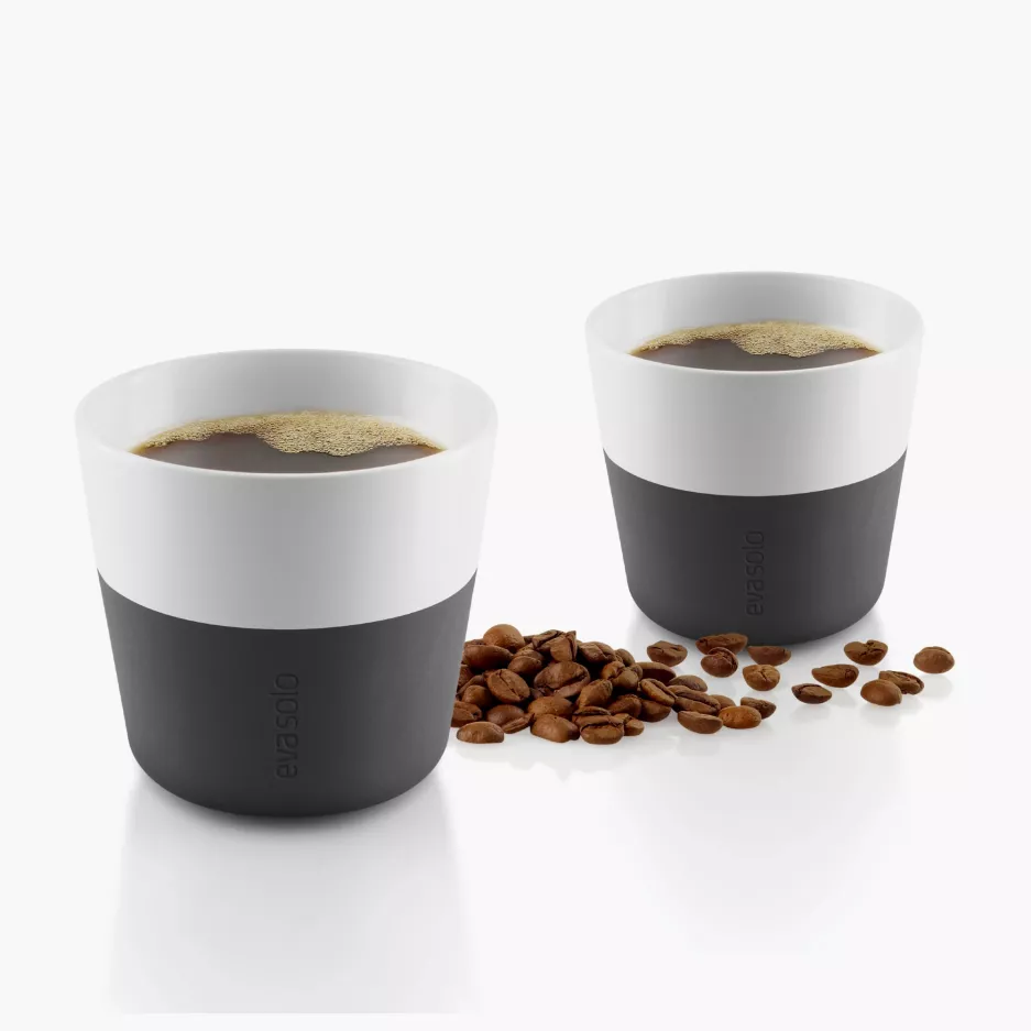 Zestaw 2 filiżanek do Lungo EVASOLO 230ml Carbon Black