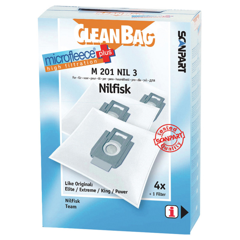 Sac pour aspirateur Nilfisk M201NIL3 4 pièces