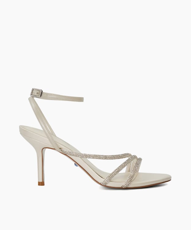 Midsummers Ivory - Diamante Embellished Sandals