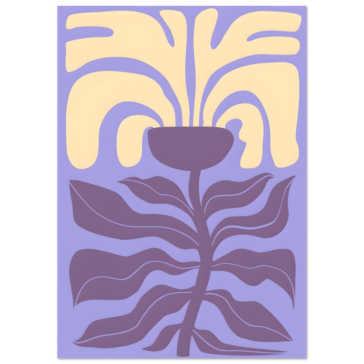 Artfulprints Poster Matisse – Poetic bloom I  - A4 21x29.7 cm - Paars