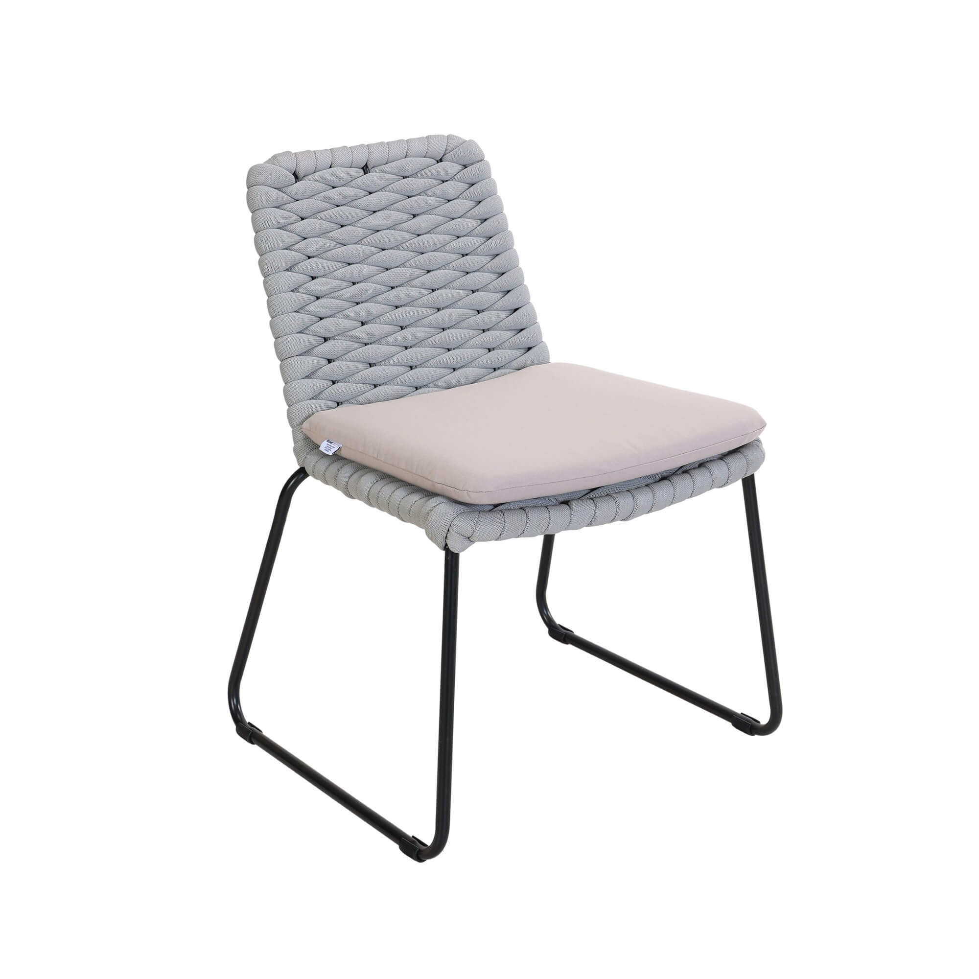 HOME DELUXE wicker tuinstoel BALERO lichtgrijs - Qty: 1