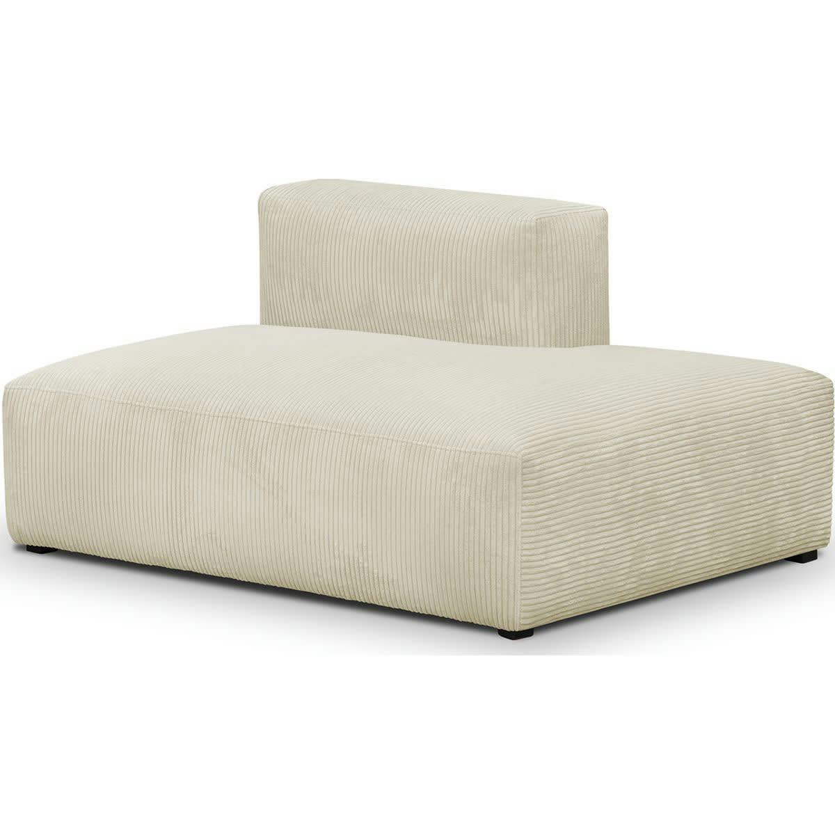 MODULO - Module d'angle ouvert à droite 2 places en velours côtelé beige