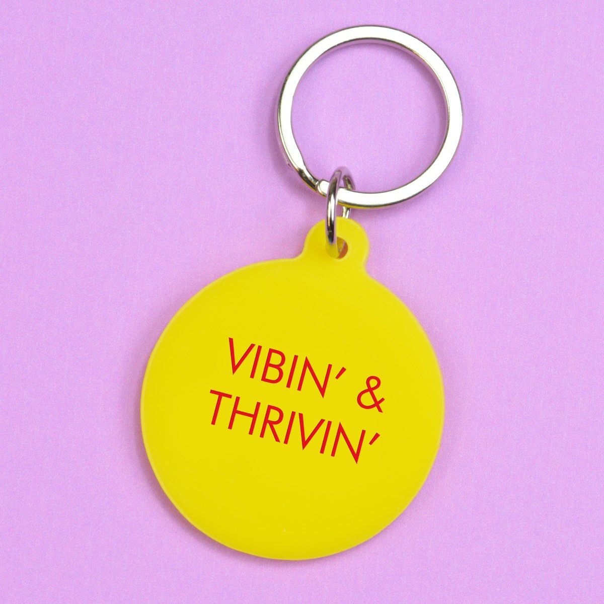 Flamingo Candles Vibin' & Thrivin' Keyring