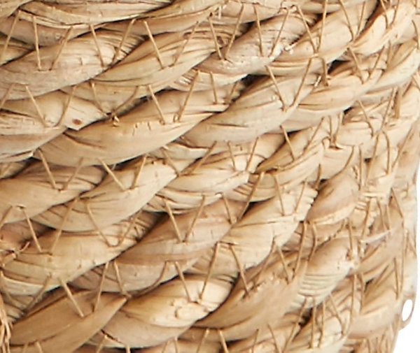 Panier de rangement en matière naturelle et polycoton sauge multicolore Ø11 x H.17 cm, Equipstore Création