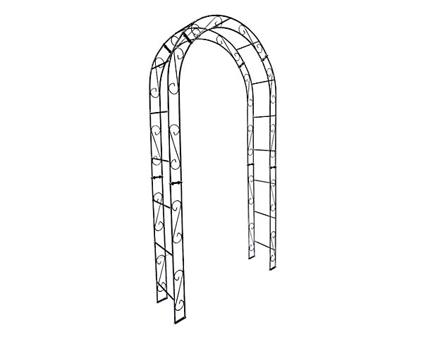 Arche de jardin ALEX sommet arrondi - 140 cm revêtement en poudre noir