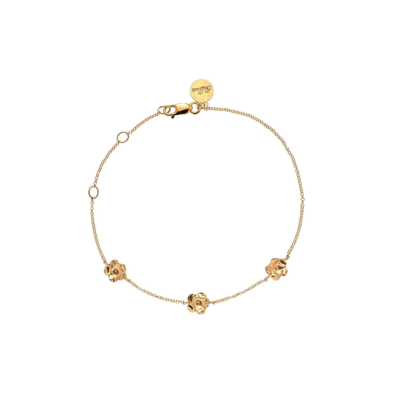 Forglemmigej armb&aring;nd, forgyldt