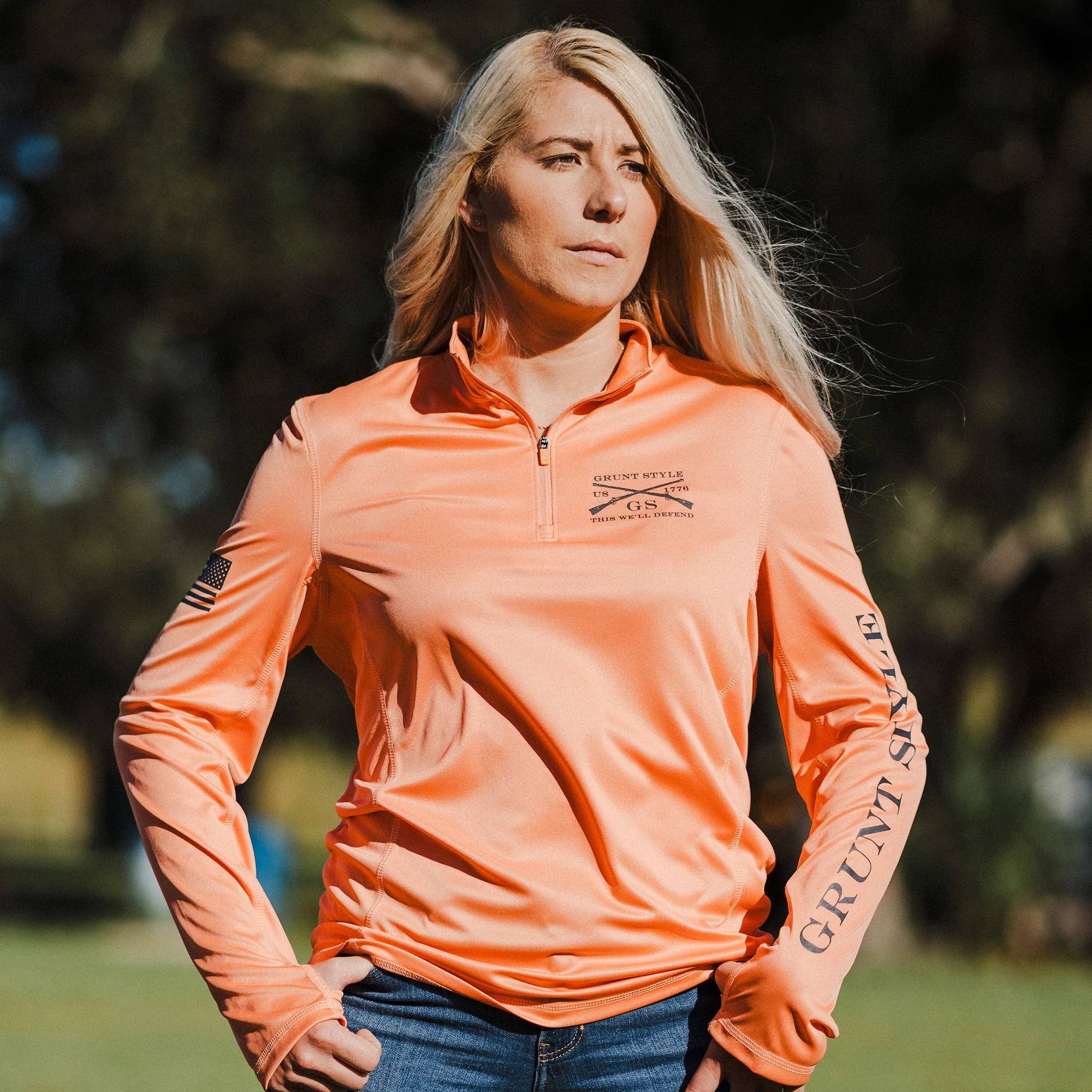 Women's Overwatch 1/4 Zip - Apricot Crush