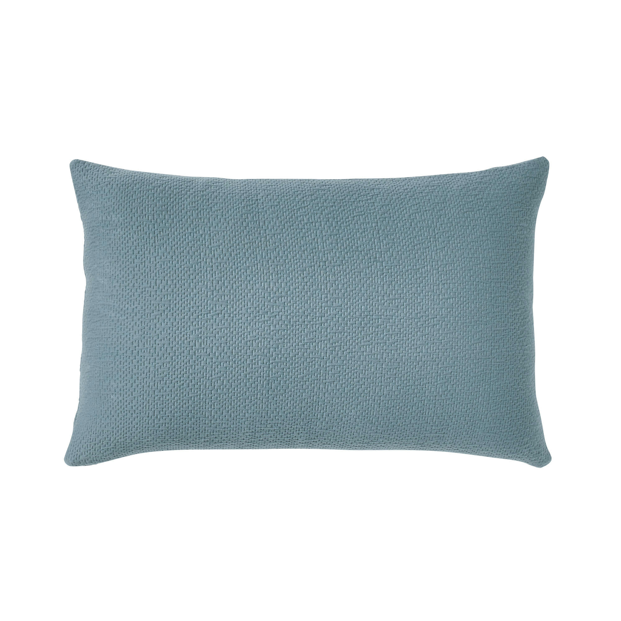 POEME - Housse de coussin texturée en jacquard de coton bleu 40x60