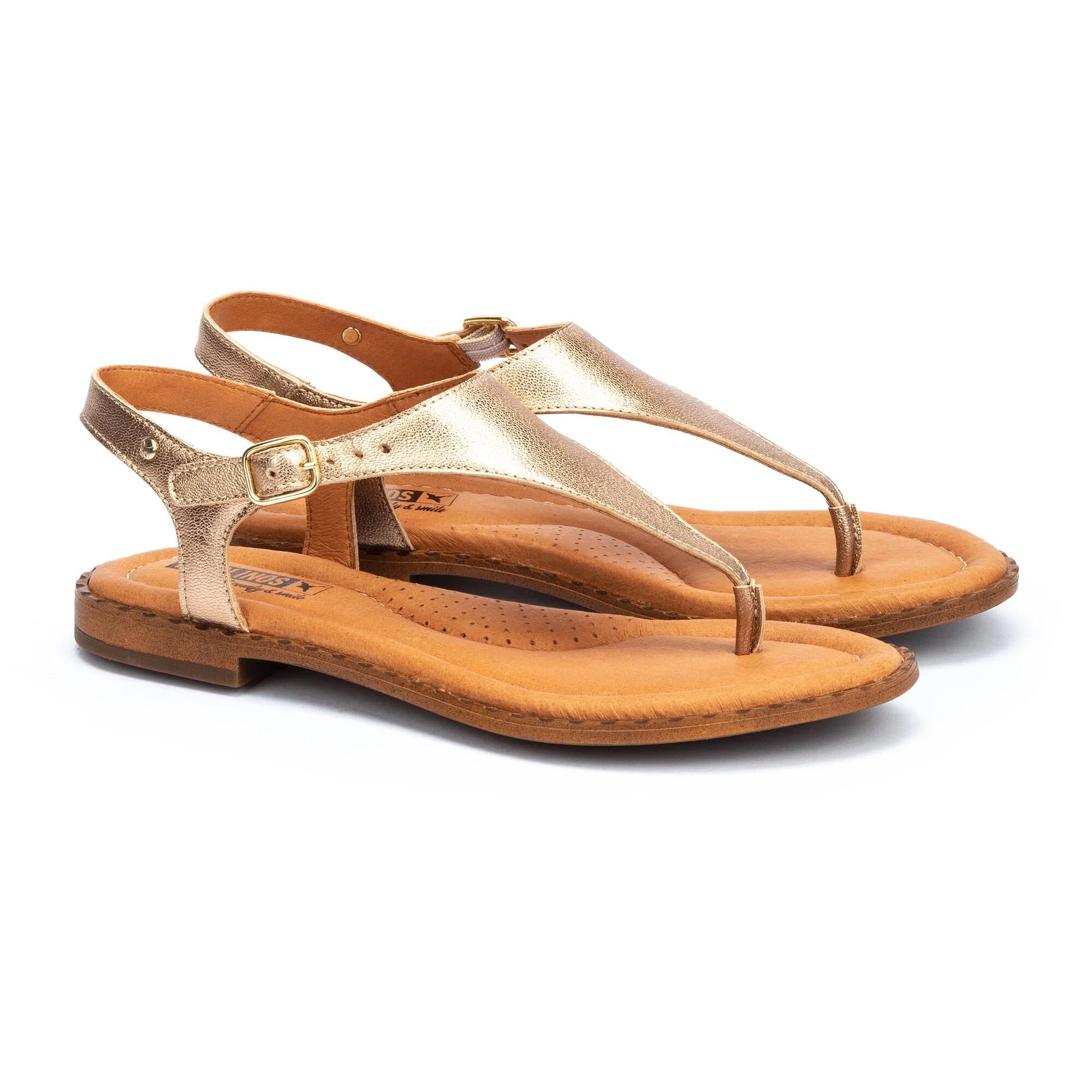ALGAR - Sandalias planas con hebilla para mujer