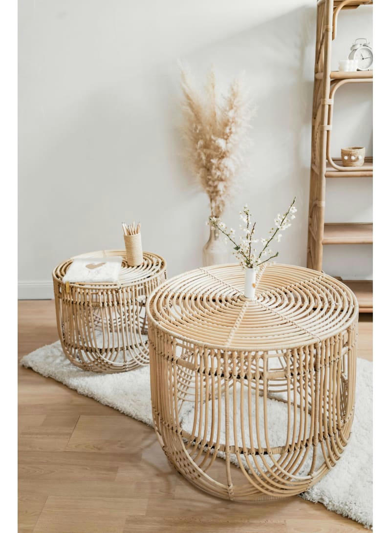 JAVA - Set tables basses rotin