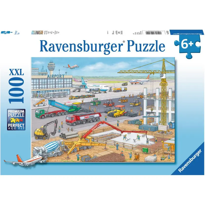 Puzzle 100-teilig Baustelle am Flughafen