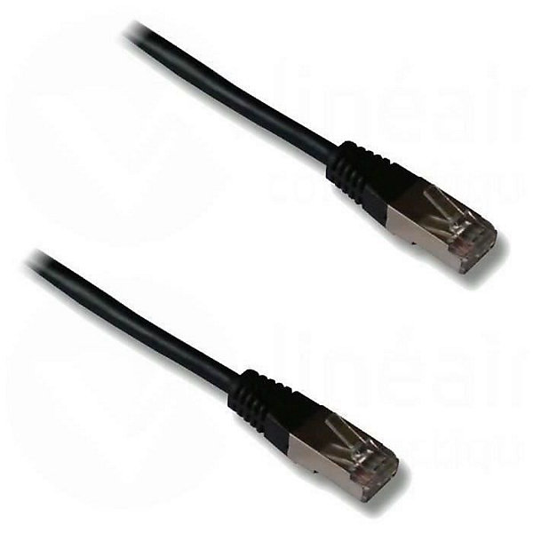Câble réseau LINEAIRE Cat.6 PCJ6FNH 10 m noir RJ45 plaqué or
