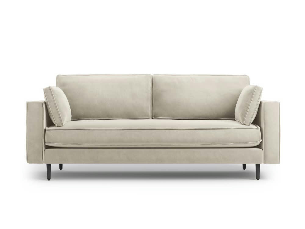 ALEXIS - Canapé 3 places en velours beige