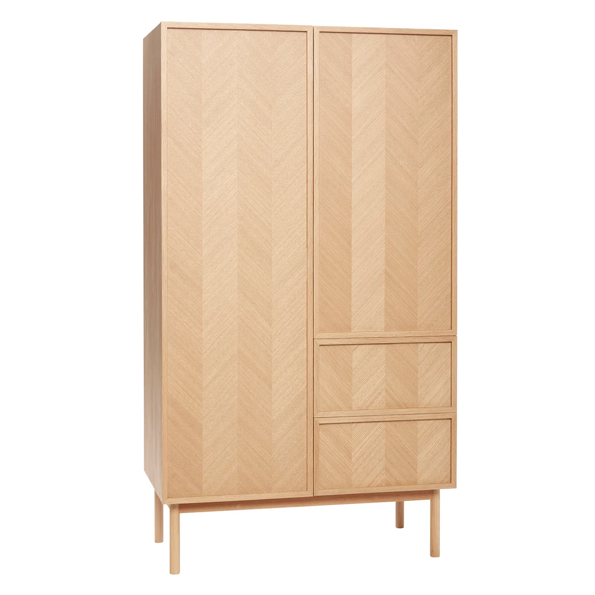 Hübsch Interior - Herringbone Kleiderschrank, groß, Eiche natur