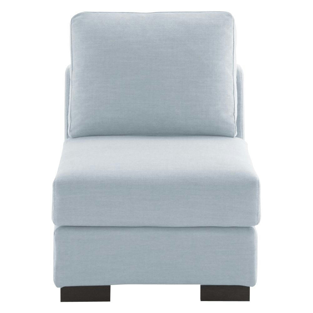 Terence - Chauffeuse pour canapé modulable bleu glacier