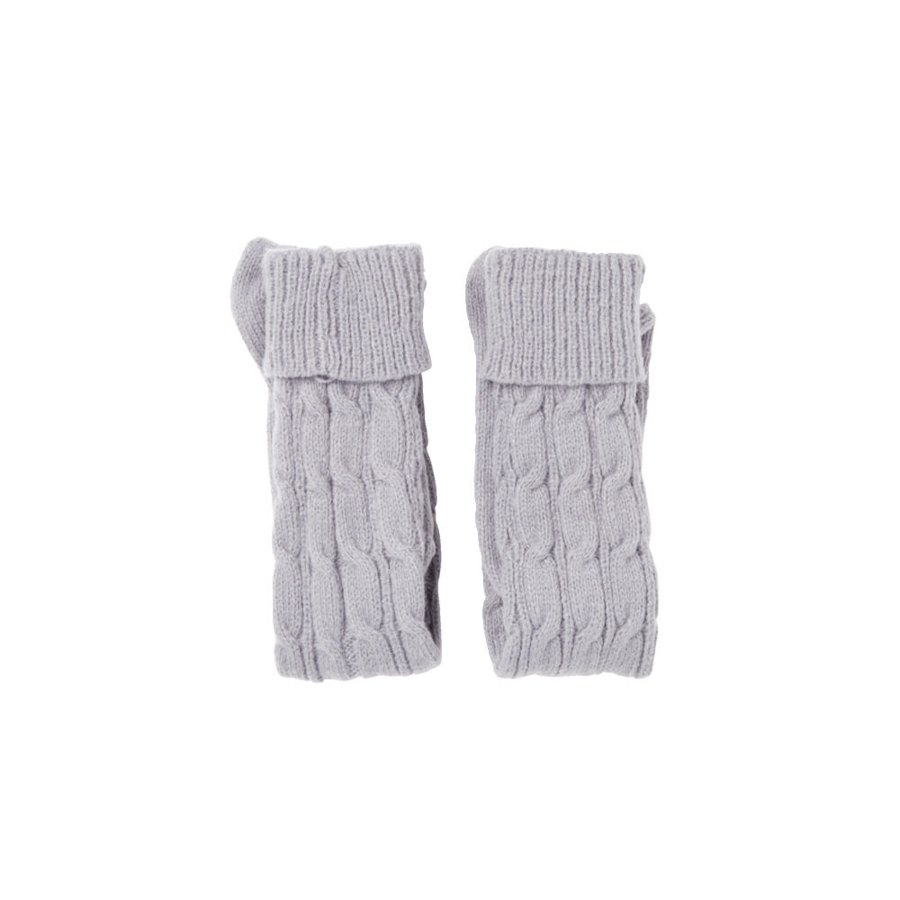 Chaussettes hautes style tricot femme grises ou blanches
