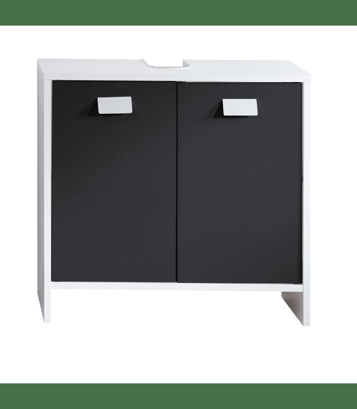 - Meuble sous Vasque 2 Portes - L60 cm - Noir