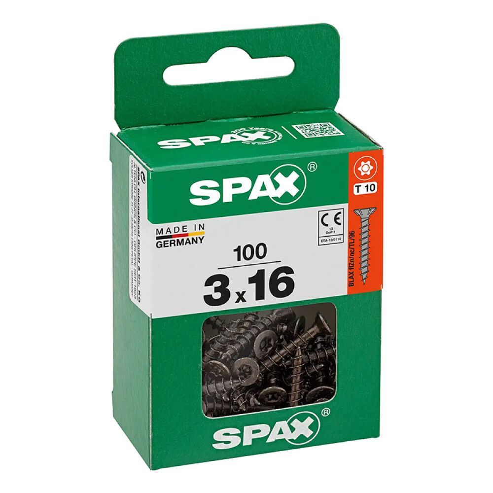 UNIVERSALSKRUE SPAX T-STAR VGW BLAX 3X16MM 100STK