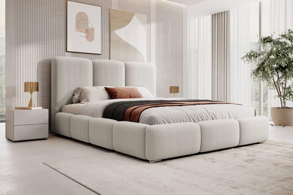 Bedframe Briar met opbergruimte ribstof 160x200