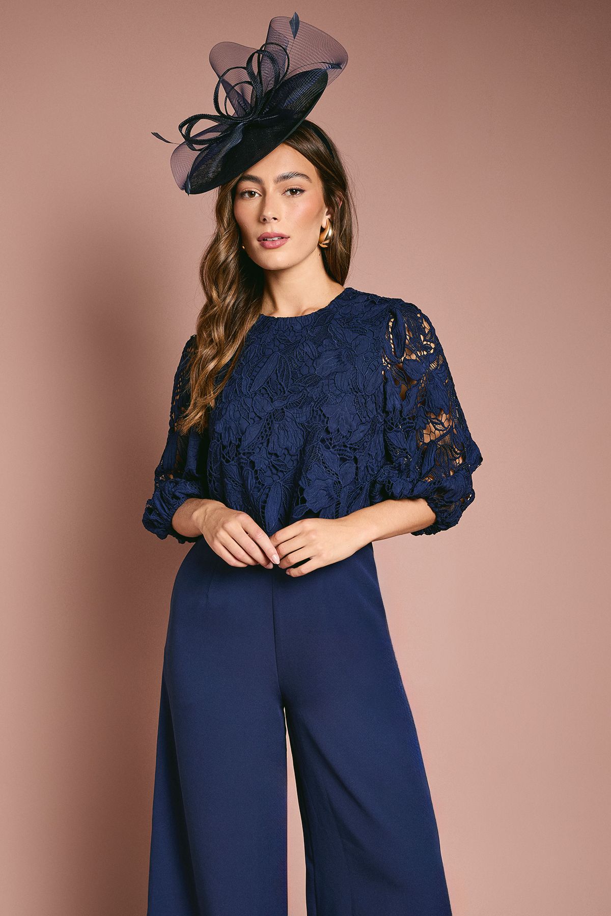 Coast Lace Overlay Wide Leg Jumpsuit
