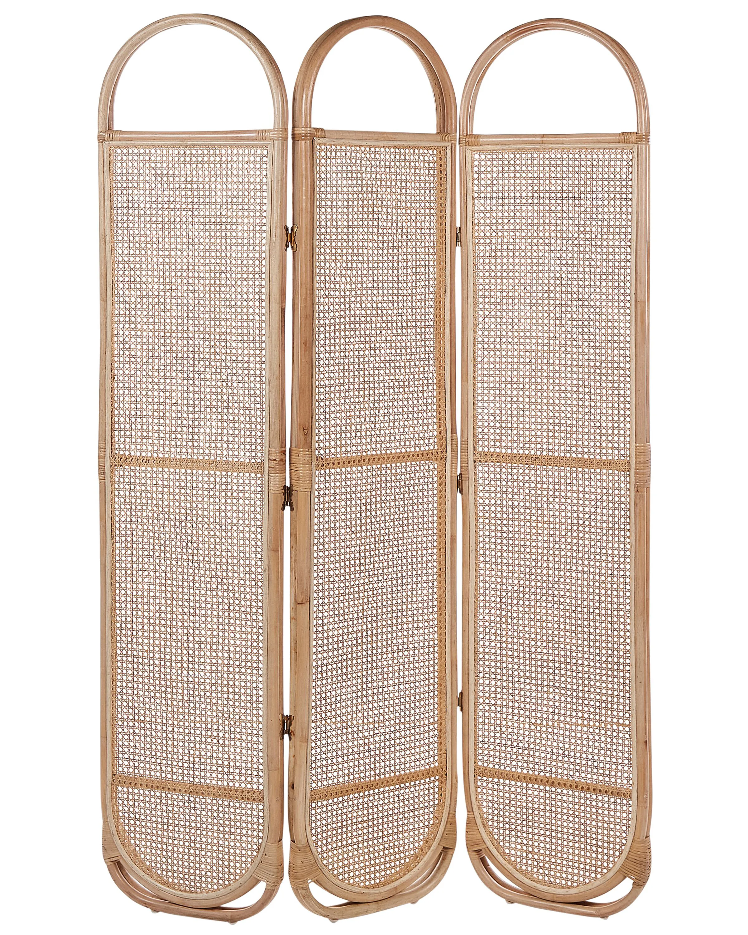3 Panel Room Divider CORTONA Light Brown 118 cm 180 cm