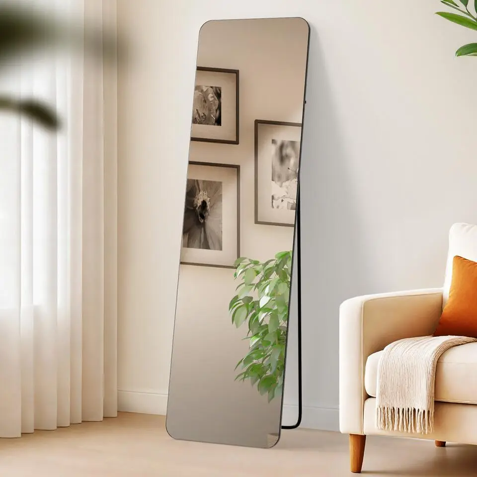 CLP Wandspiegel Gurnee vierkant - Glas - mat zwart