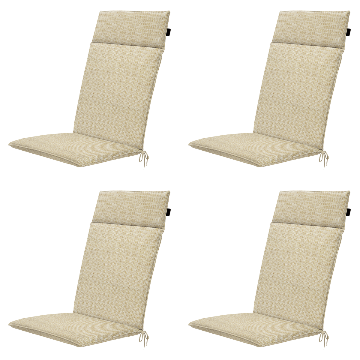 Madison tuintstoelkussen hoge rug Richmond - beige - 120x50x4cm - set van 4