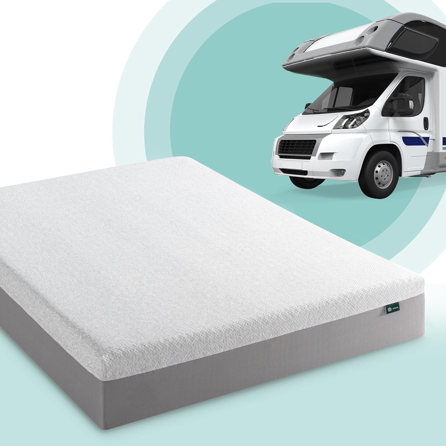 Zinus 8 Inch Ultima RV Memory Foam Mattress [New Version], Short Queen, Fiberglass Free, Medium Firm Feel, Breathable Memory Foam, Certified Safe Foams & Fabric, Mattress in A Box