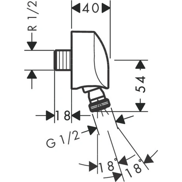 Wandanschluss, »FixFit«, G 1/2, chrom