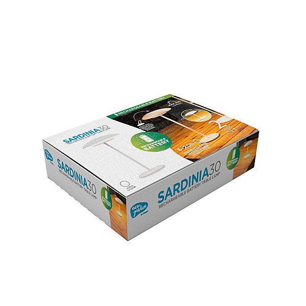 Lampe à poser réglable, rechargeable Sardina 30 métal blanc dimmable IP44 2W Newgarden