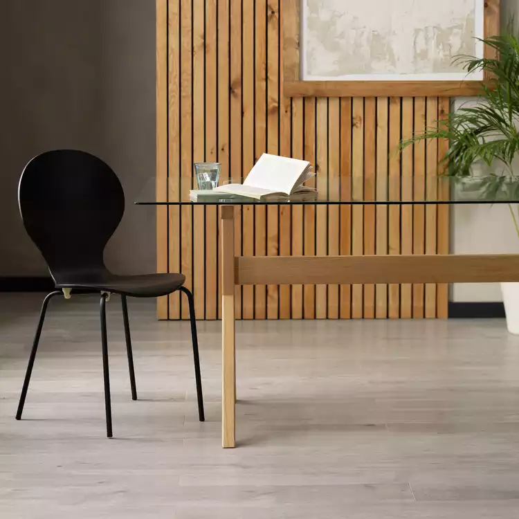 Habitat Bentwood Metal Dining Chair - Black