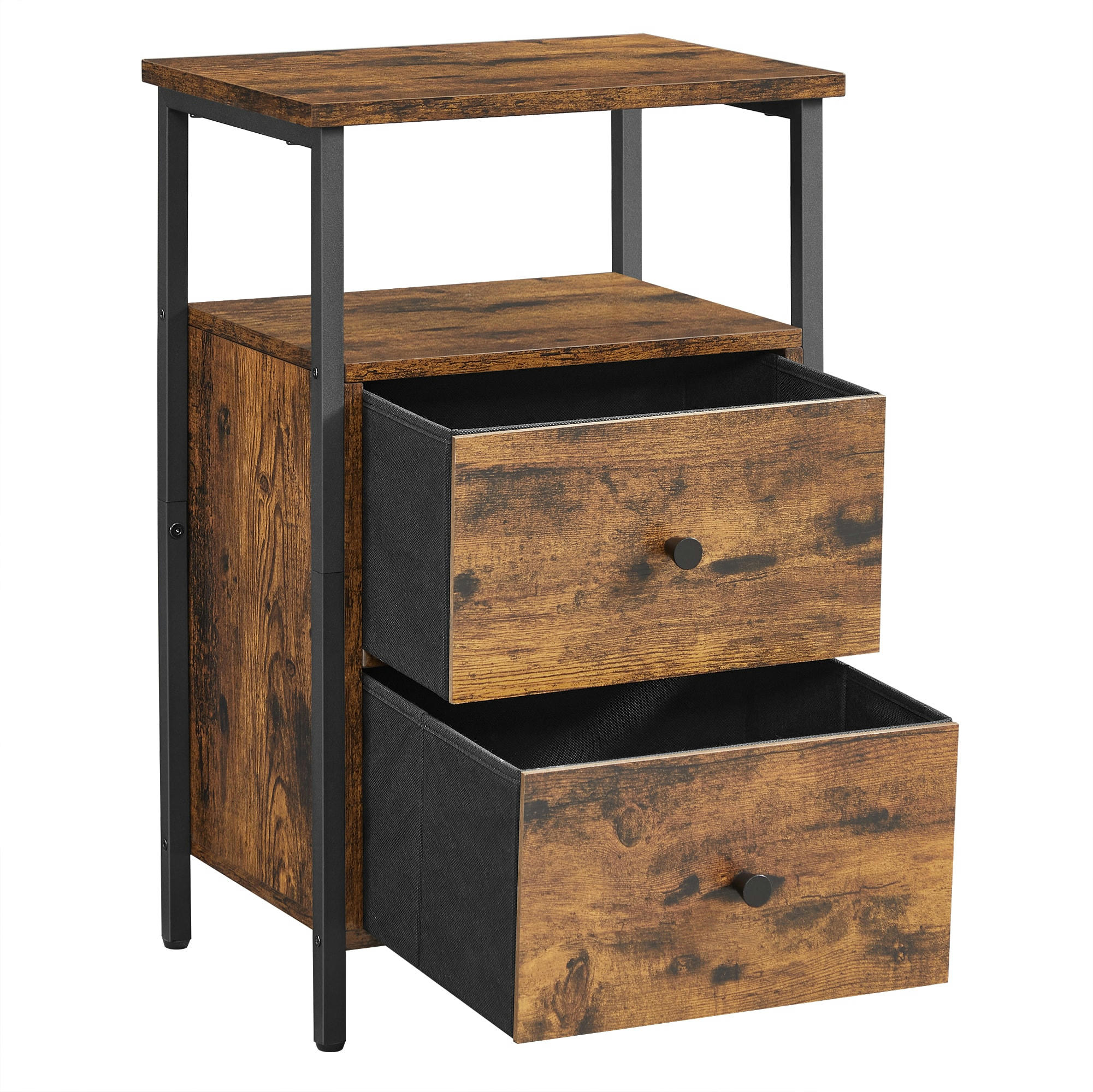 - Table de chevet marron et noir