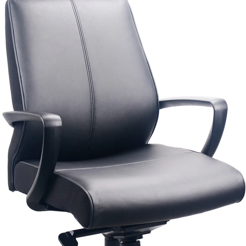 25.25 x 28.5 x 43.25 Black Leather Chair