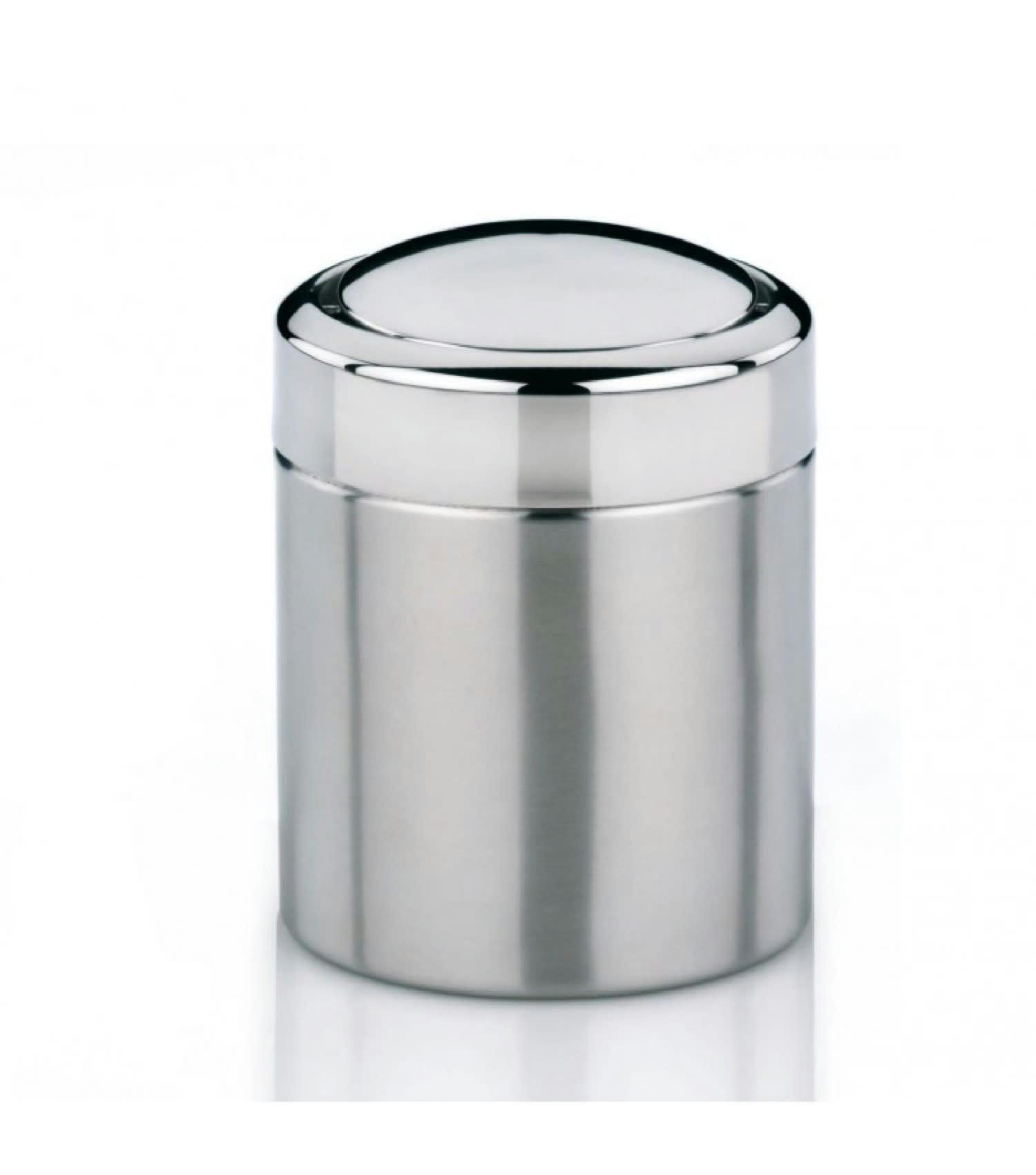 - Poubelle en inox avec couvercle à bascule 1,5L