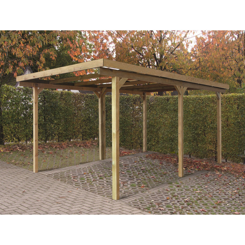 Carport en bois 3 x 5 x 2,35 m SOLID